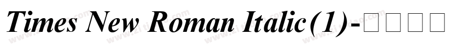 Times New Roman Italic(1)字体转换